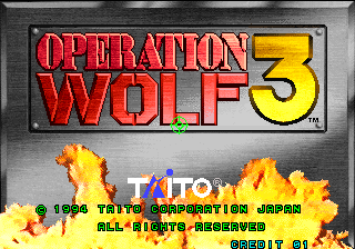 Operation Wolf 3 title screen