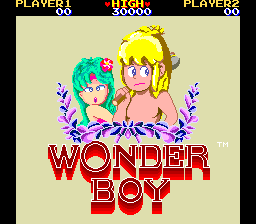 Wonderboy title screen